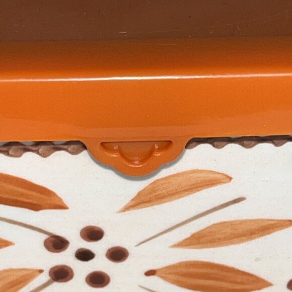 Temptations Old World Orange  10oz Square Ramekins with Handles Set of Three - Picture 14 of 14